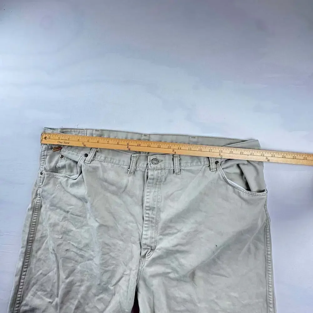 Wrangler Rugged Wear Men's Beige Carpenter Utility Jeans